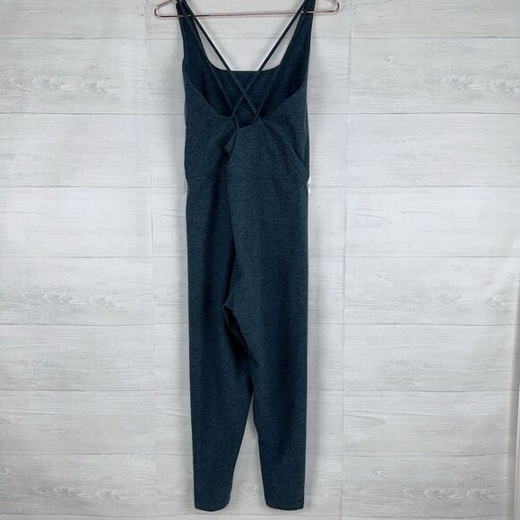 NWT Calia LustraLux Bodysuit Women XL Strappy Back Deep Aqua Blue Yoga $110 - Picture 5 of 15